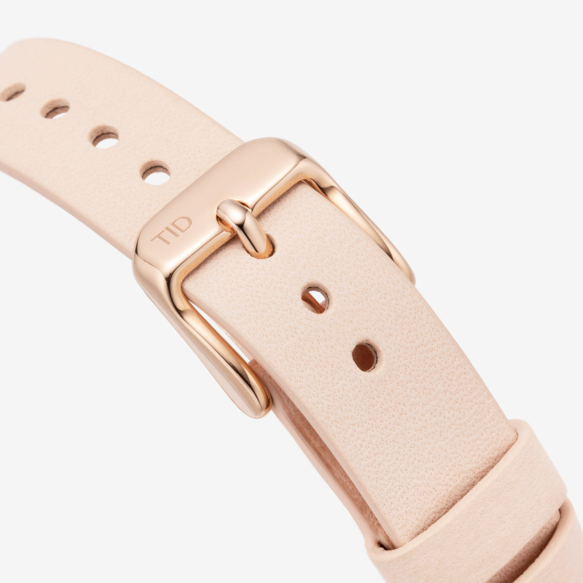 TID No.4 28mm Rose Gold / Champagne Leather Wristband
