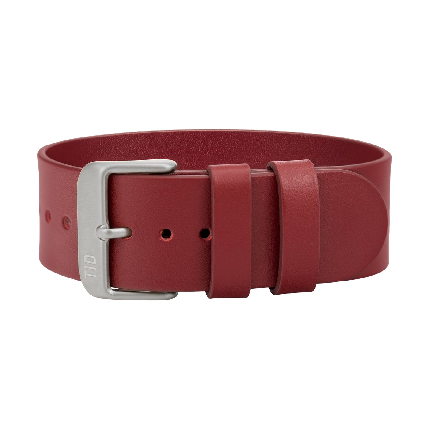 Burgundy Leather Strap with Black / Steel / Gold Buckle