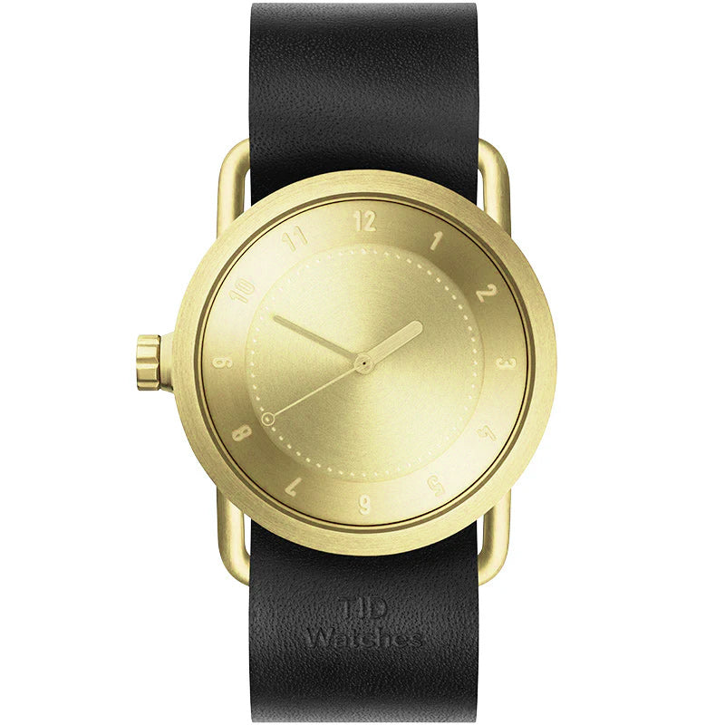 Nr. 1 Gold/Hellbraunes Lederarmband/goldene Schnalle