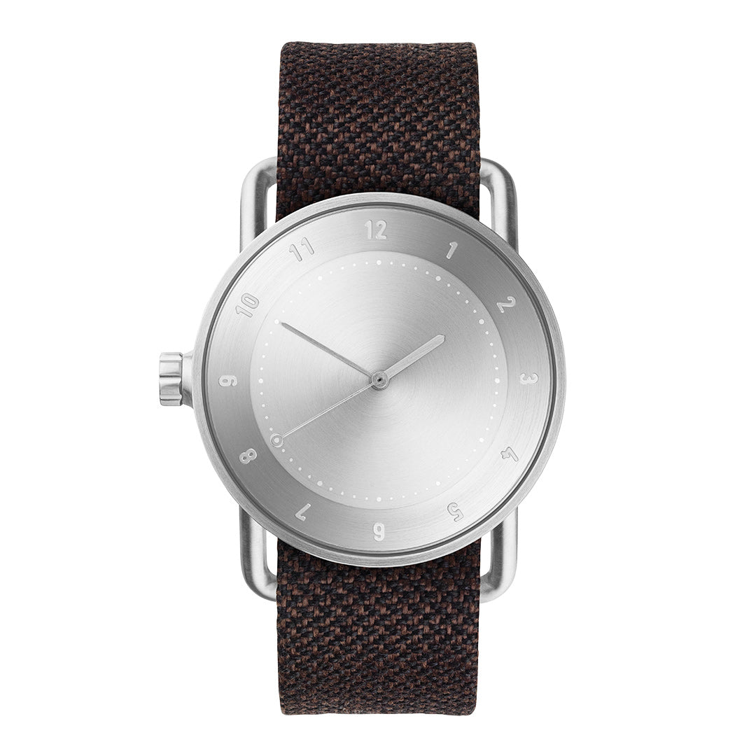 TID No.2 40mm Steel Dial / Black Leather Strap