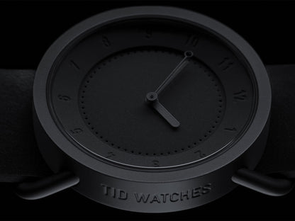 TID No.1 33mm Black Edition / Black Leather Wristband/Black buckle
