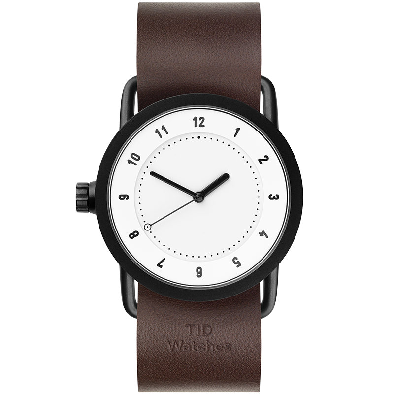 TID No.1 White Dial / Black Leather Wristband / Black Buckle