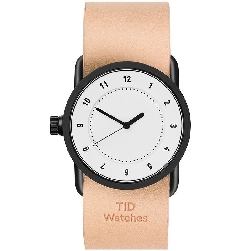 TID No.1 White Dial / Black Leather Wristband / Black Buckle