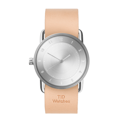TID No.2 36mm Steel / Natural Leather Wristband