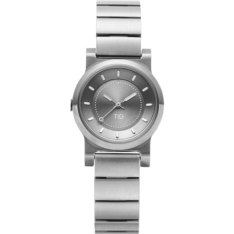 TID No.4 28mm Silver Grey / Silver Grey Metal Wristband