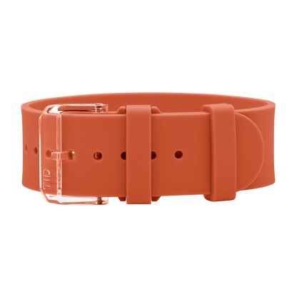 Orange Silicone Wristband / Transparent buckle