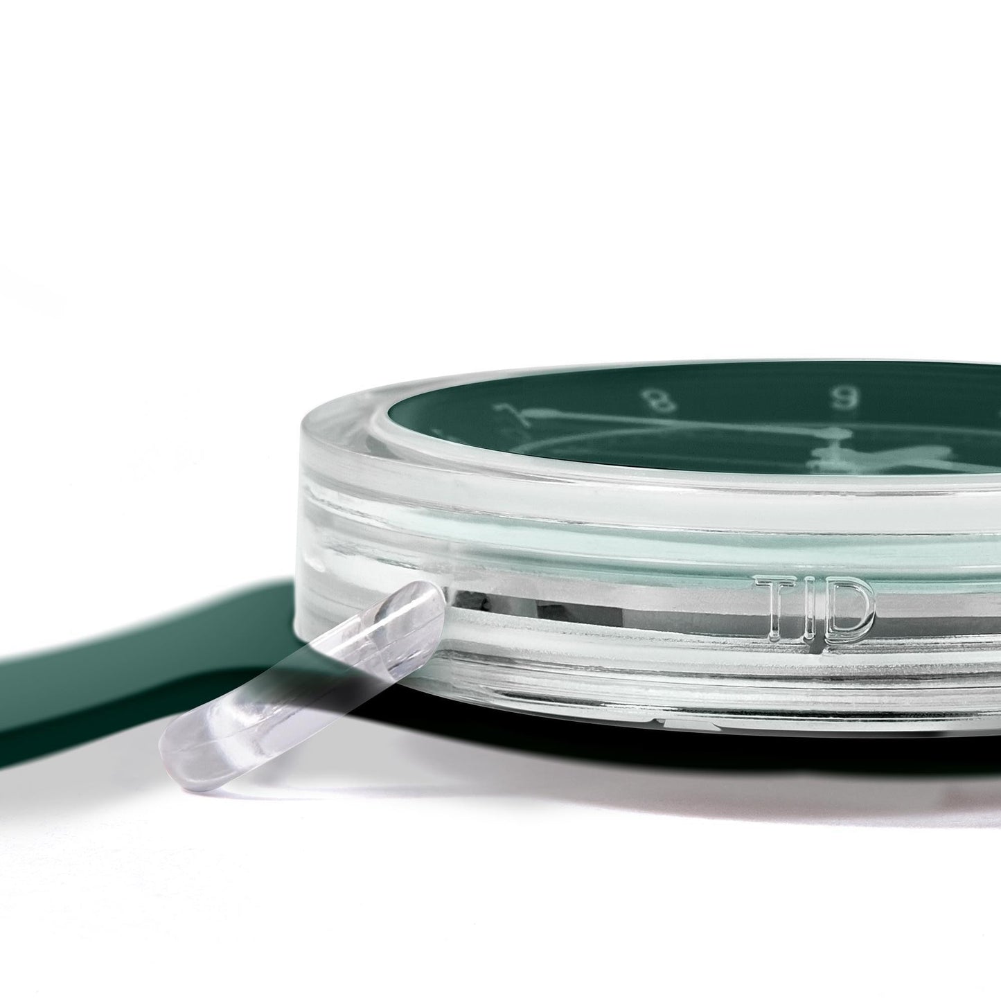TID No.3 TR90 38mm Green / Green Silicone Strap / Transparent Buckle - TID WATCHES