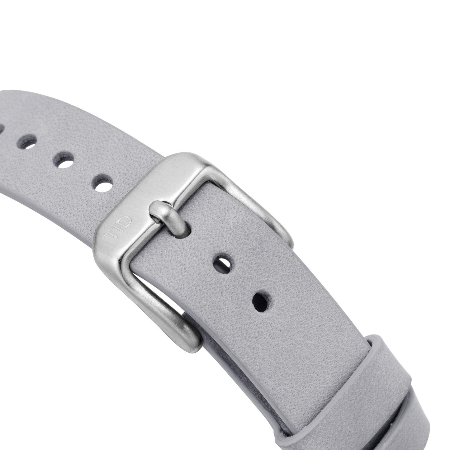 TID No.4 Watch for Women / 28mm Silver Grey Dial / Grey Leather Strap - TID WATCHES