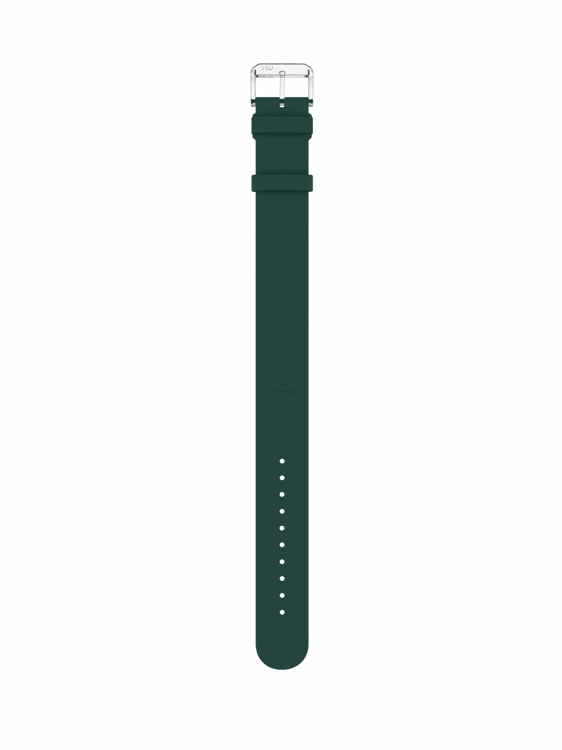 Green Silicone Strap with Transparent Buckle - TID WATCHES