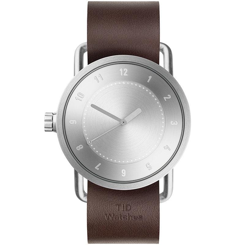 TID No.1 Steel Dial / Navy Leather Strap / Steel Buckle - TID WATCHES