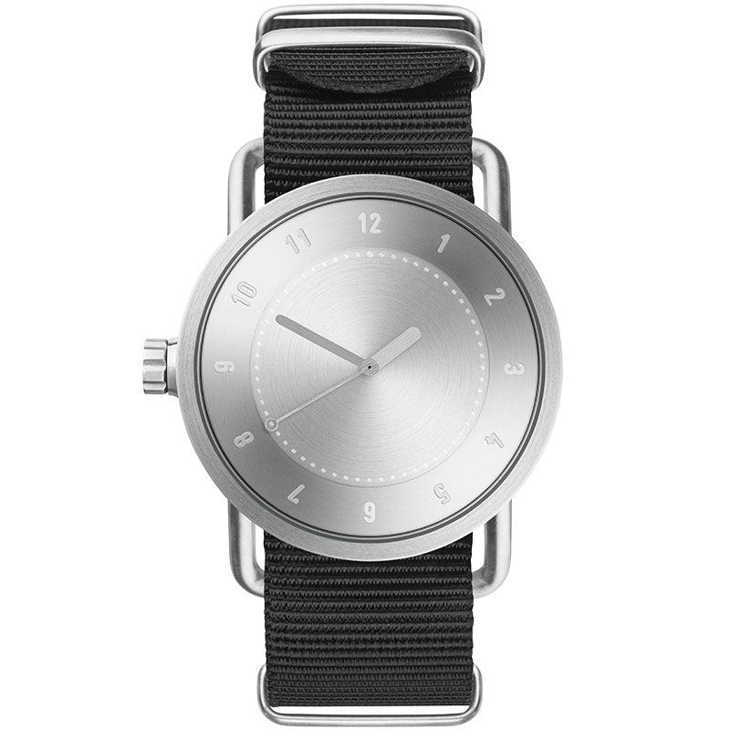 TID No.1 Steel Dial / Navy Leather Strap / Steel Buckle - TID WATCHES