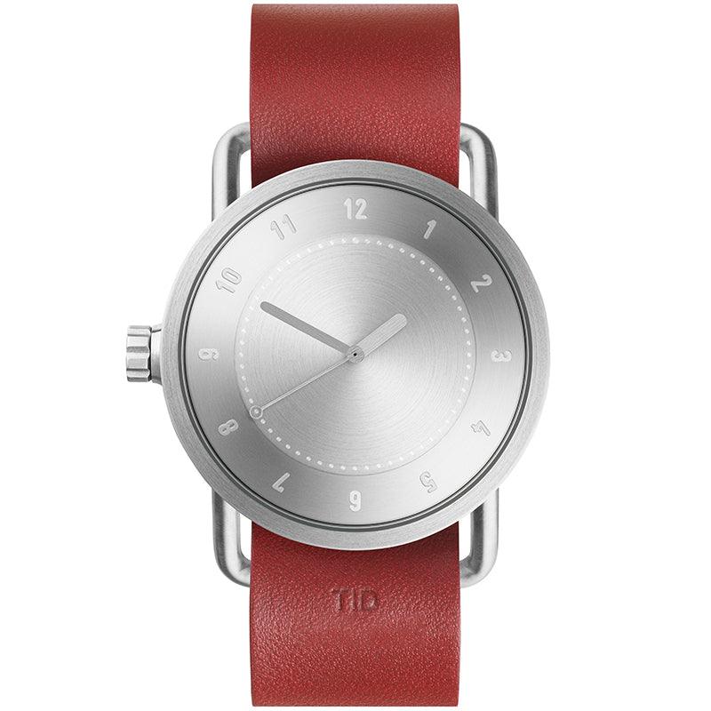 TID No.1 Steel Dial / Navy Leather Strap / Steel Buckle - TID WATCHES