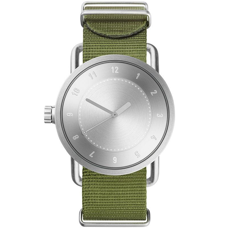 TID No.1 Steel Dial / Navy Leather Strap / Steel Buckle - TID WATCHES