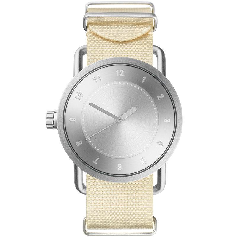 TID No.1 Steel Dial / Navy Leather Strap / Steel Buckle - TID WATCHES
