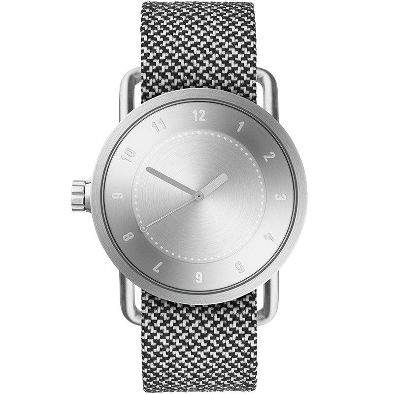 TID No.1 Steel Dial / Navy Leather Strap / Steel Buckle - TID WATCHES