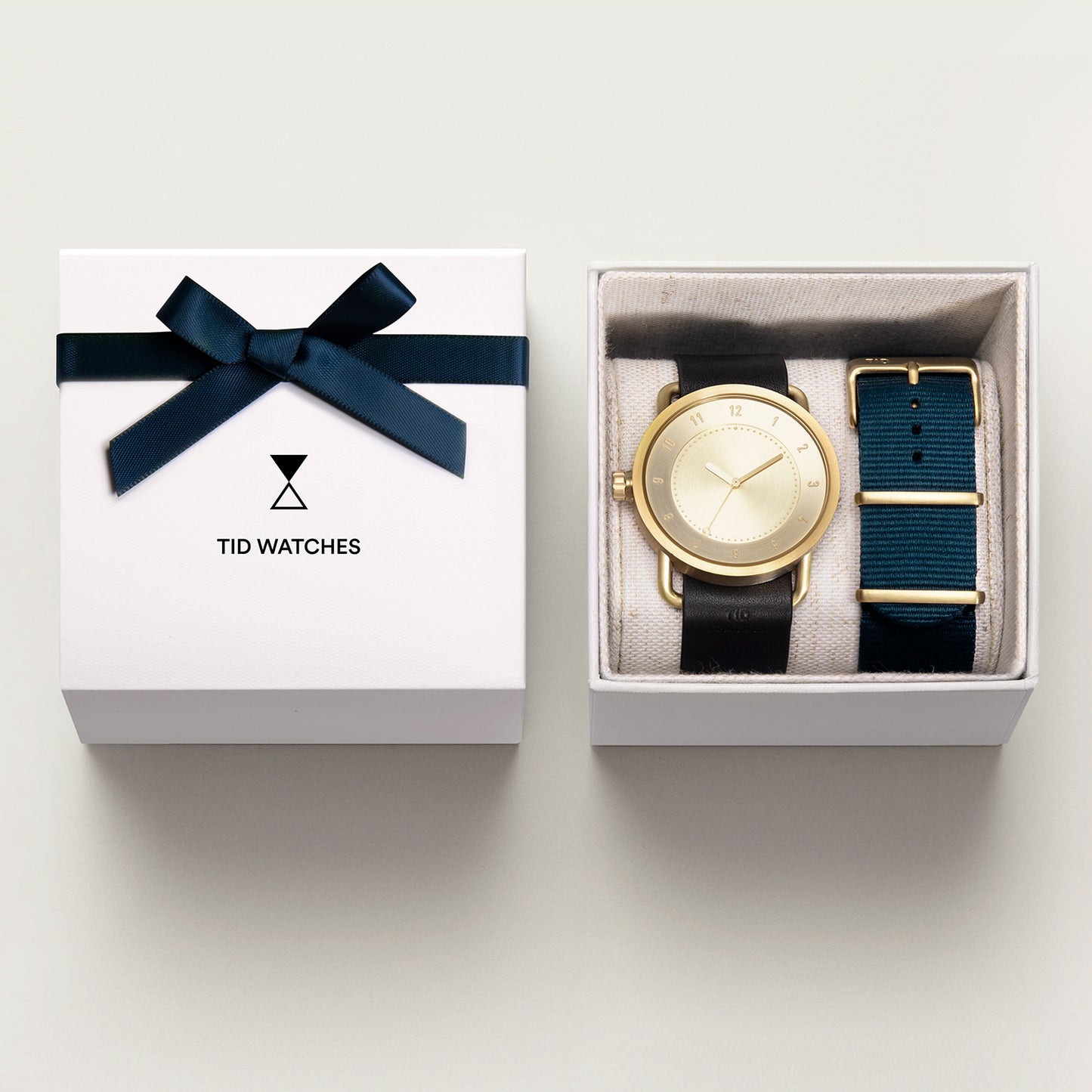 TID No.1 Gold Dial / Black Leather Strap / Gold Buckle