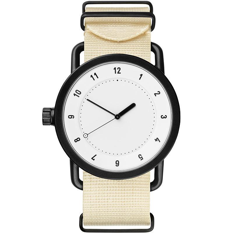 TID No.1 White Dial / Black Nylon Strap / Black Buckle - TID WATCHES