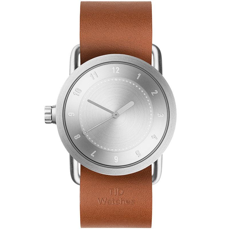 TID No.1 Steel Dial / Navy Leather Strap / Steel Buckle - TID WATCHES