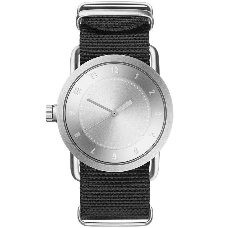 TID No.1 Steel Dial / Navy Leather Strap / Steel Buckle - TID WATCHES