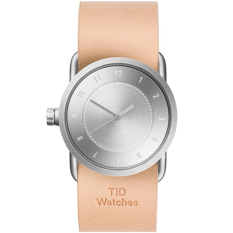 TID No.1 Steel Dial / Navy Leather Strap / Steel Buckle - TID WATCHES