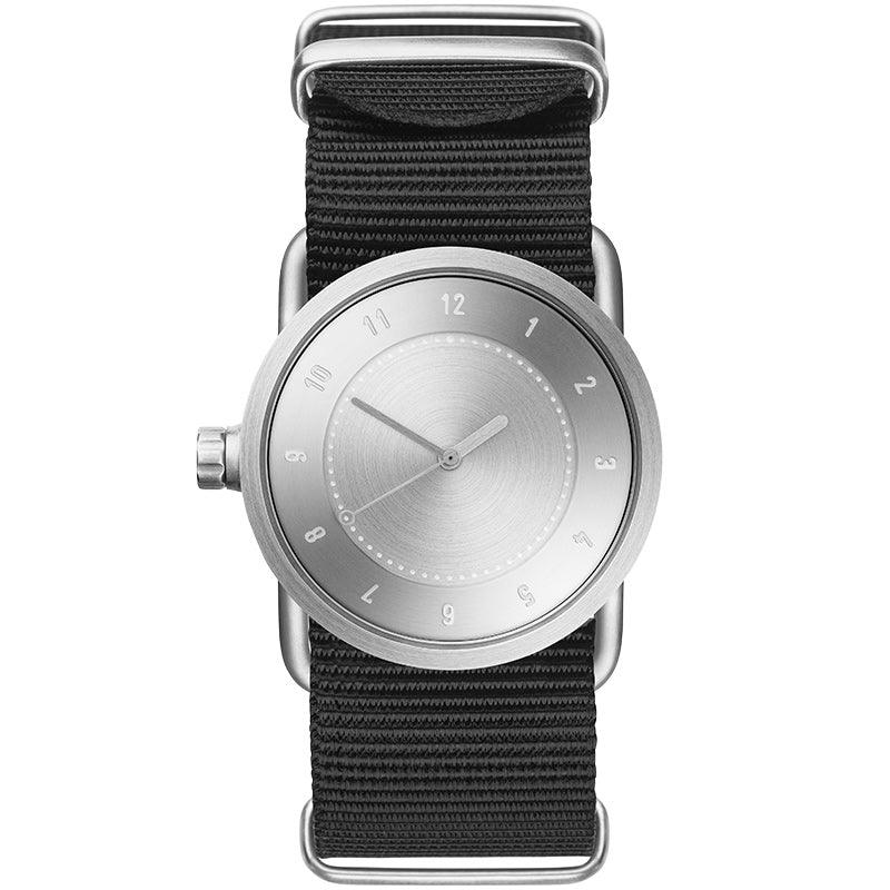 TID No.1 Steel Dial / Navy Leather Strap / Steel Buckle - TID WATCHES