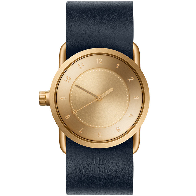 TID No.1 Gold Dial / Natural Leather Strap / Gold Buckle - TID WATCHES