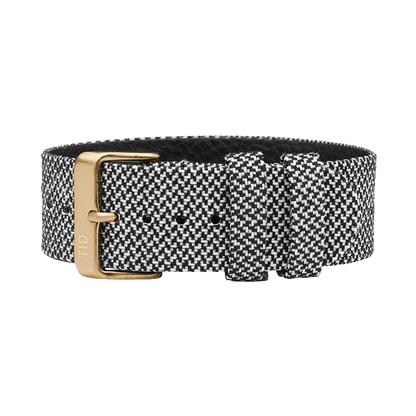 Granite Twain Strap with Black / Steel / Gold Buckle - TID WATCHES