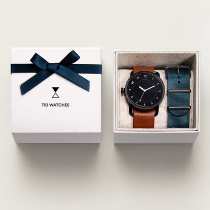 TID No.1 Black Dial / Tan Leather Strap / Black Buckle