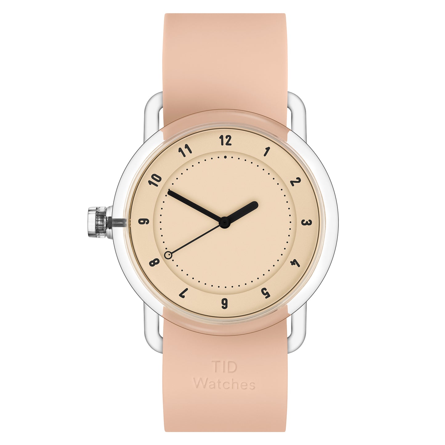 TID No.3 TR90 38mm Pink / Pink Silicone Strap / Transparent Buckle