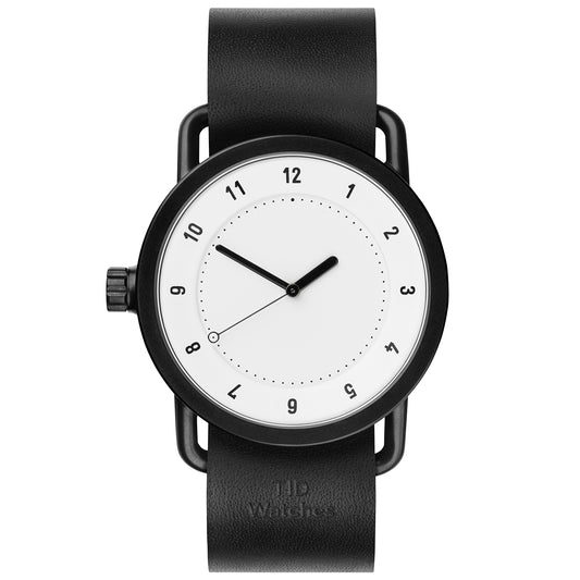 TID No.1 White Dial / Black Leather Strap / Black Buckle