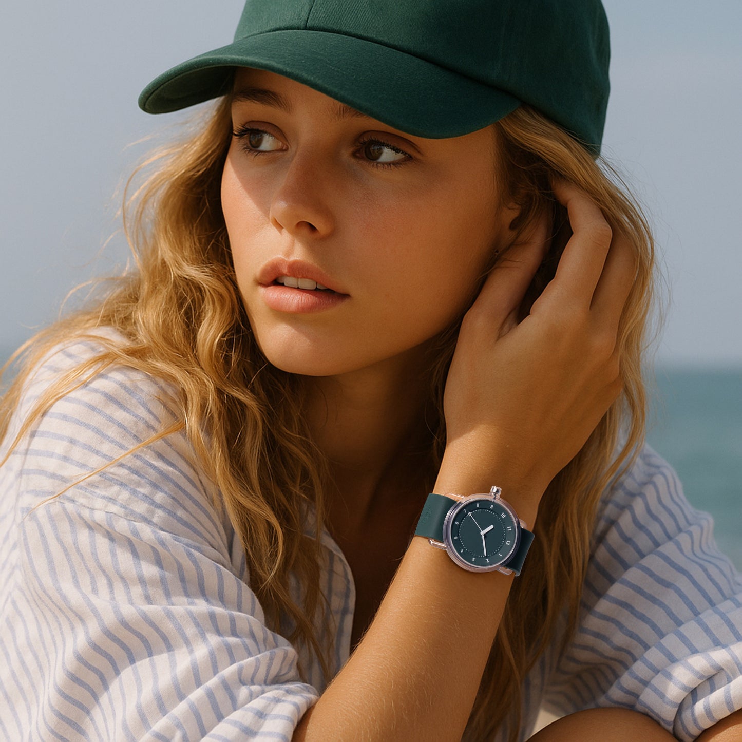 Nr. 3 TR90 38 mm grünes/grünes Silikonarmband