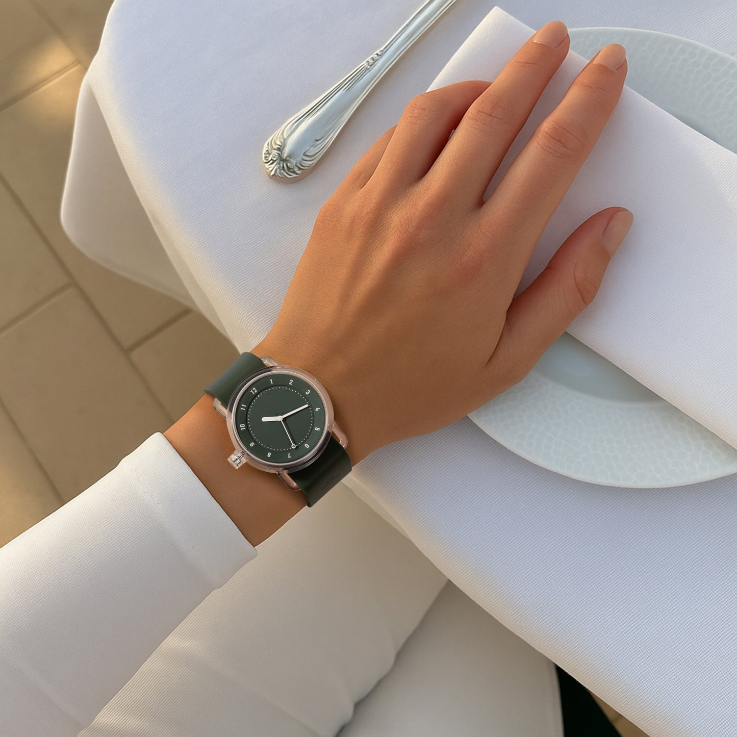 Nr. 3 TR90 38 mm grünes/grünes Silikonarmband