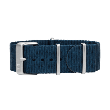 Blue Nylon Strap with Black / Steel / Gold Buckle