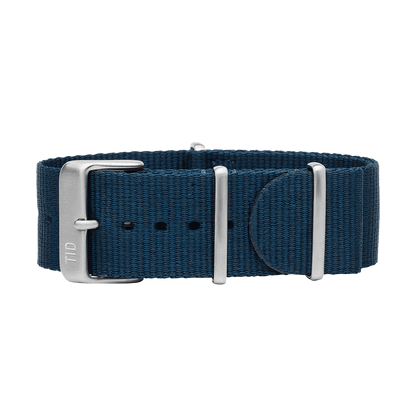 Blue Nylon Strap with Black / Steel / Gold Buckle - TID WATCHES