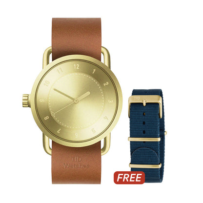 TID No.1 Gold Dial / Tan Leather Strap / Gold Buckle