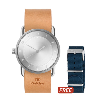 TID No.2 36mm Steel Dial / Natural Leather Strap