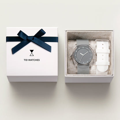 Nr. 3 TR90 38 mm graues/graues Silikonarmband/transparente Schnalle