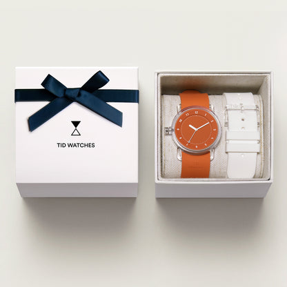 TID No.3 TR90 38mm Orange / Orange Silicone Strap / Transparent Buckle