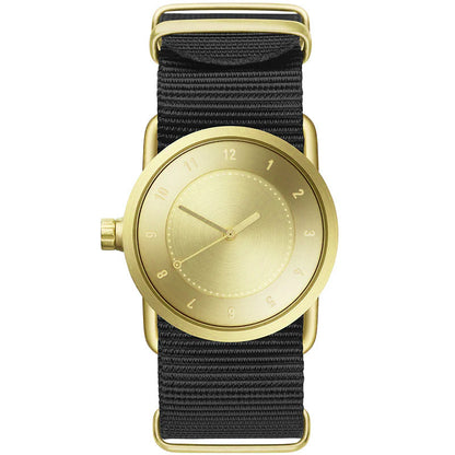 TID No.1 Gold Dial / Black Leather Strap / Gold Buckle