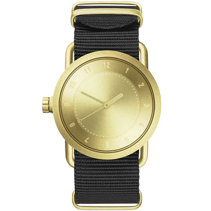 TID No.1 Gold Dial / Black Leather Strap / Gold Buckle