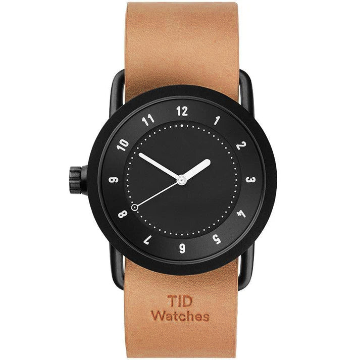 TID No.1 Black Dial / Burgundy Leather Strap / Black Buckle