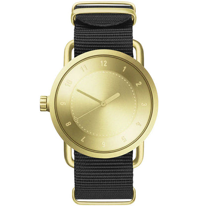 TID No.1 Gold Dial / Black Leather Strap / Gold Buckle