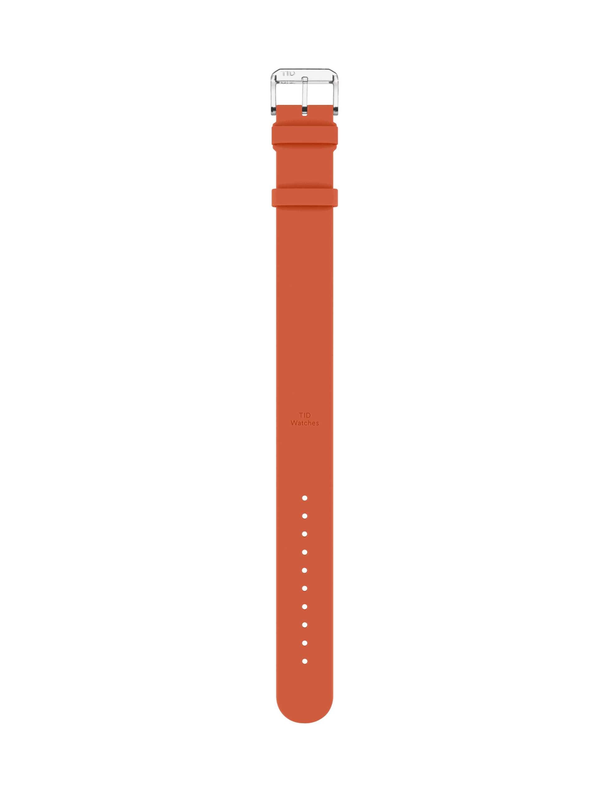 Orange Silicone Strap with Transparent Buckle - TID WATCHES