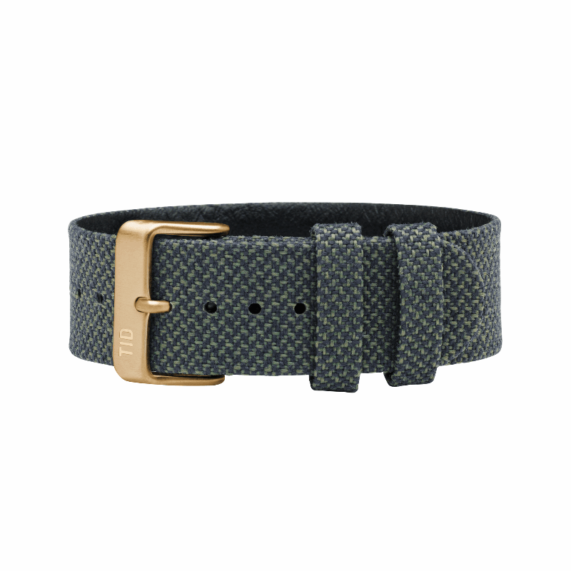 Pine Twain Strap with Black / Steel / Gold Buckle - TID WATCHES