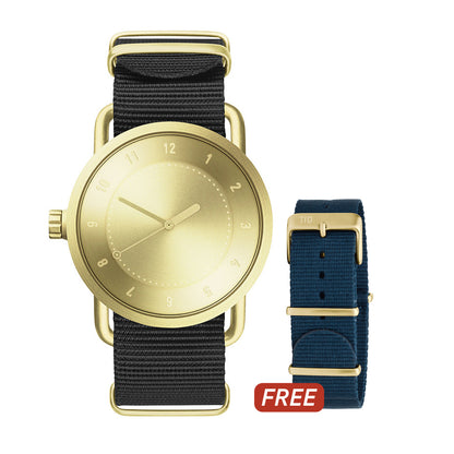 TID No.1 Gold Dial / Black Nylon Strap / Gold Buckle