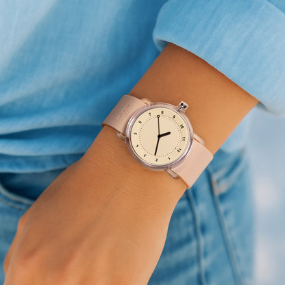 TID No.3 TR90 38mm Pink / Pink Silicone Strap / Transparent Buckle