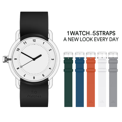 TID No.3 Bundle - 38mm White/1 Watch, 5 Straps: A New Look Every Day