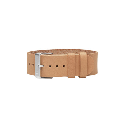 Natural Leather Strap with Black / Steel / Gold Buckle