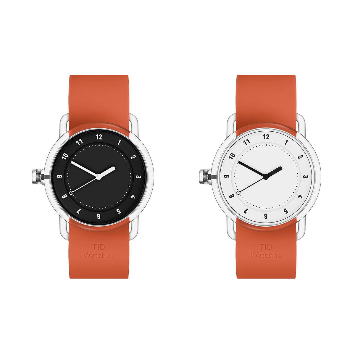 Orange Silicone Strap with Transparent Buckle