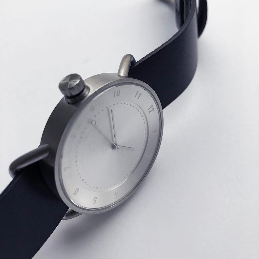 TID No.1 Steel Dial / Black Leather Strap / Steel Buckle - TID WATCHES